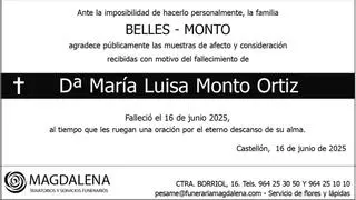 Dª María Luisa Monto Ortiz
