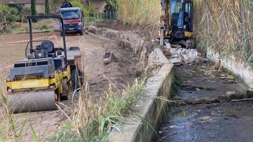 Les obres que s&#039;estan executant a Banyoles per reparar els danys del temporal Gloria