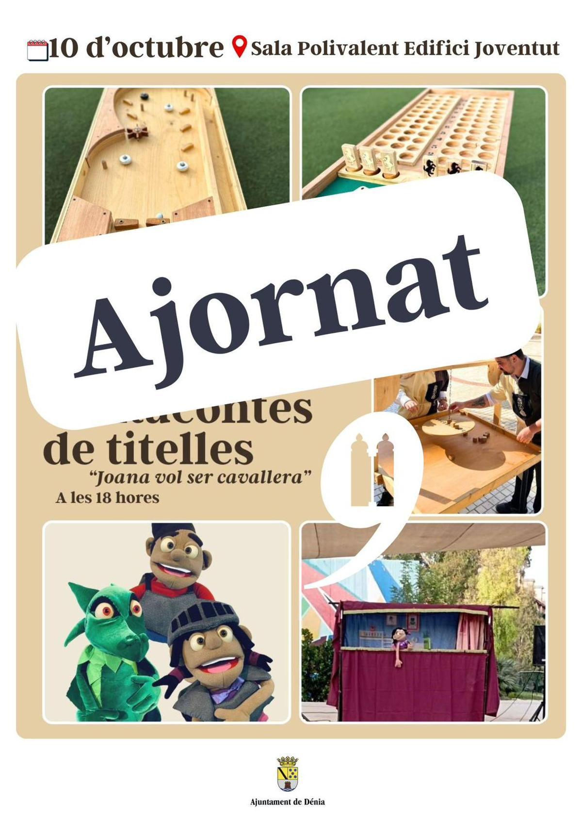 Cartel del cuentacuentos de títeres