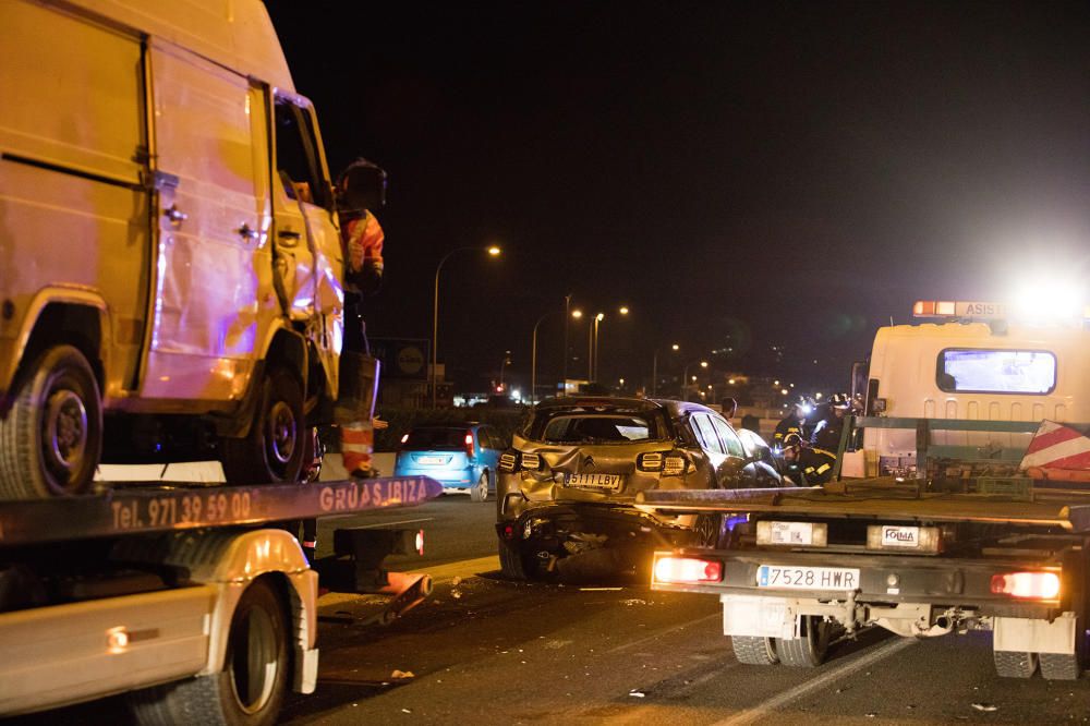 Accidente de tráfico múltiple en Ibiza