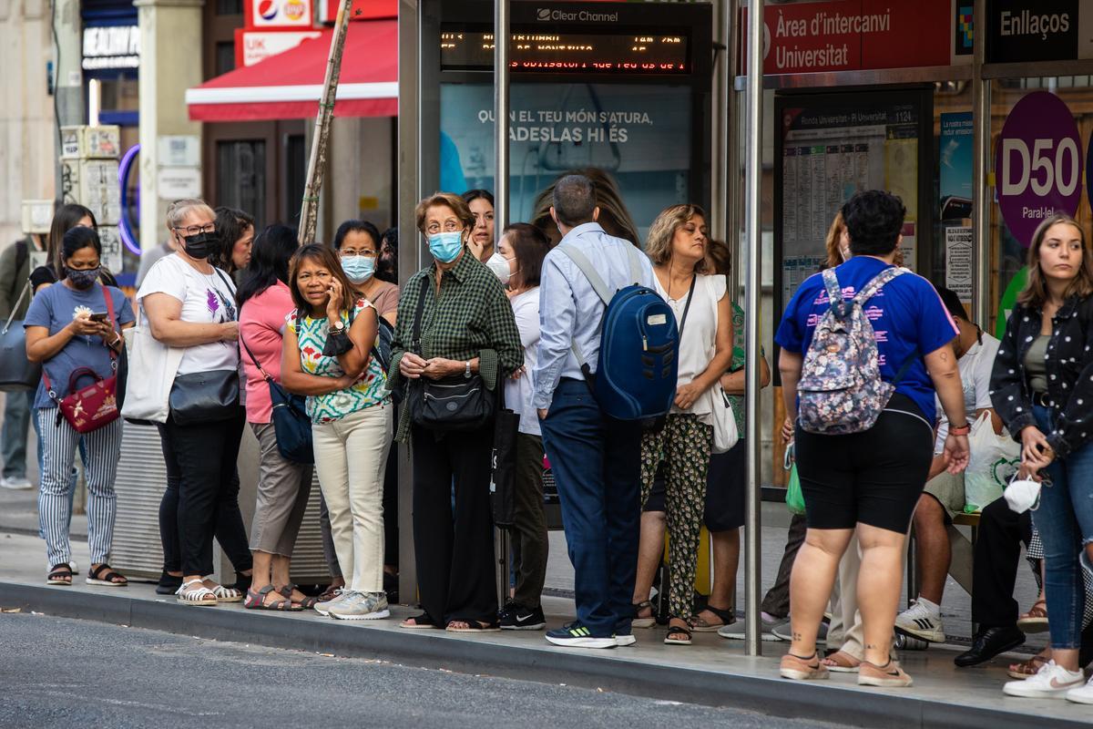 Primer día de huelga de autobuses en Barcelona