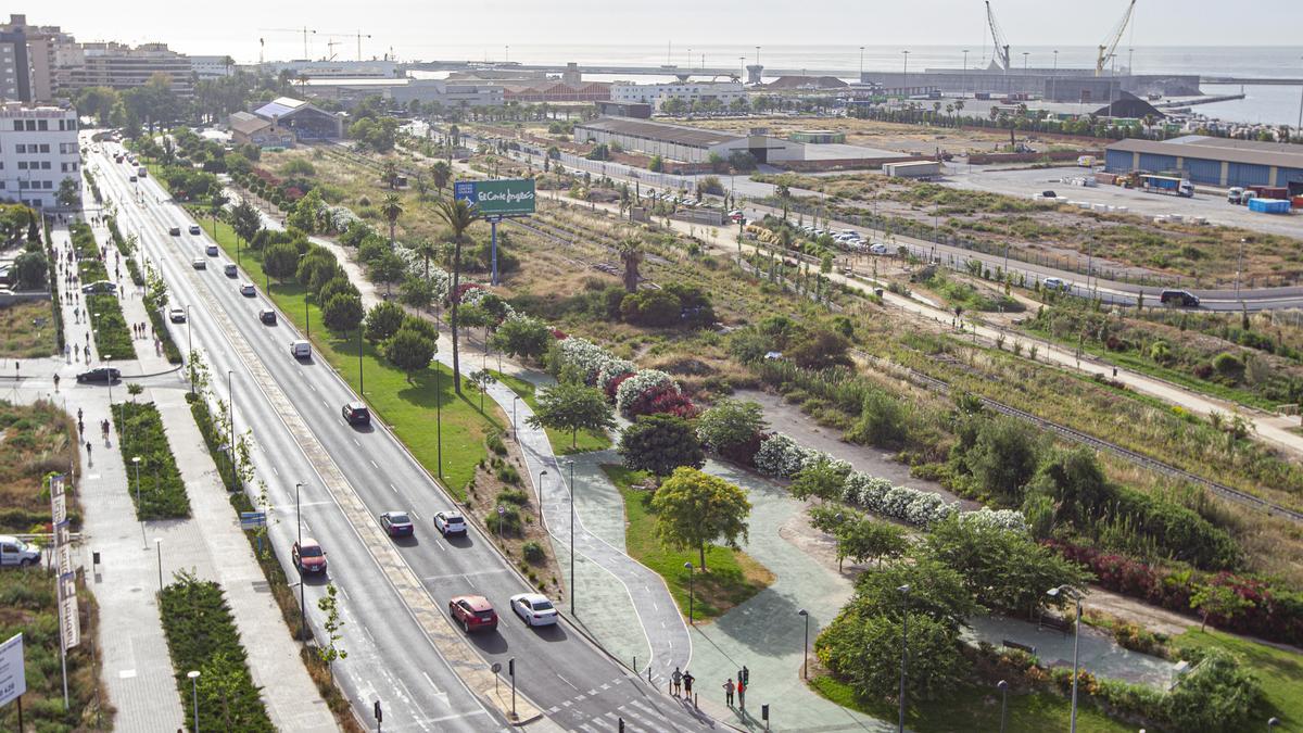 Imagen del Parque del Mar, &quot;aislado&quot; en el sur de la ciudad de Alicante