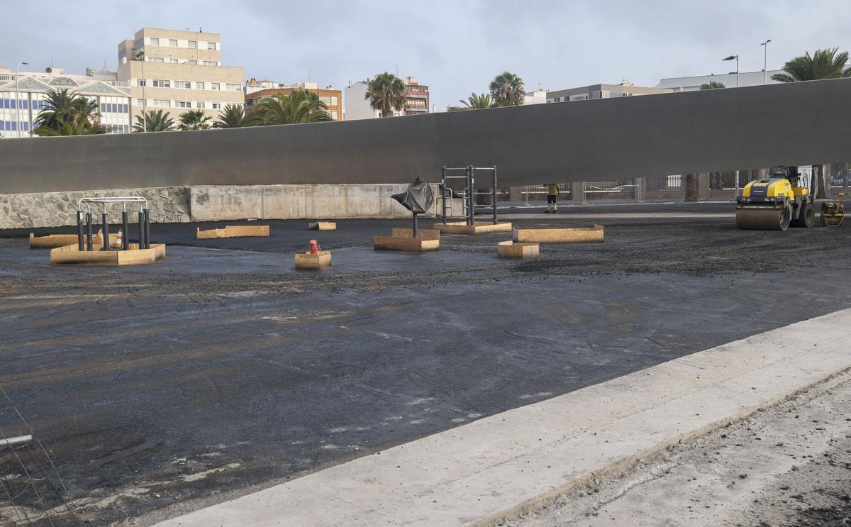 Obras del parque del Puerto de Las Pamas