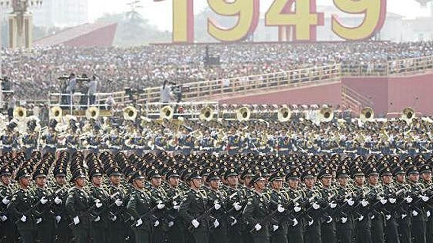 Un moment de la desfilada militar celebrada a Pequín per commemorar el 70è aniversari de la República Popular