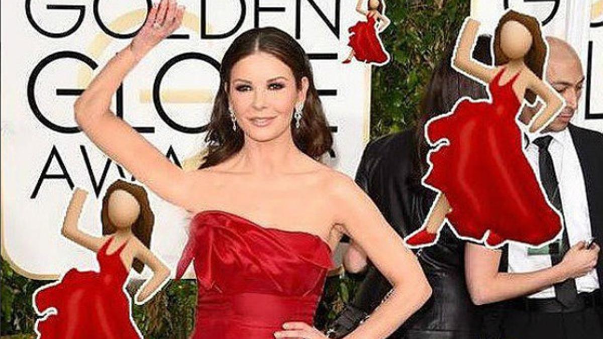 Zeta-Jones, la nueva 'flamenca' de Whatsapp, tras su paso por los Globos de Oro.