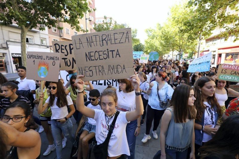 Manifestación por el clima en Zaragoza