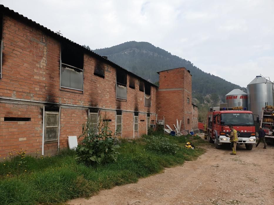 Incendi a una granja de Castellbell