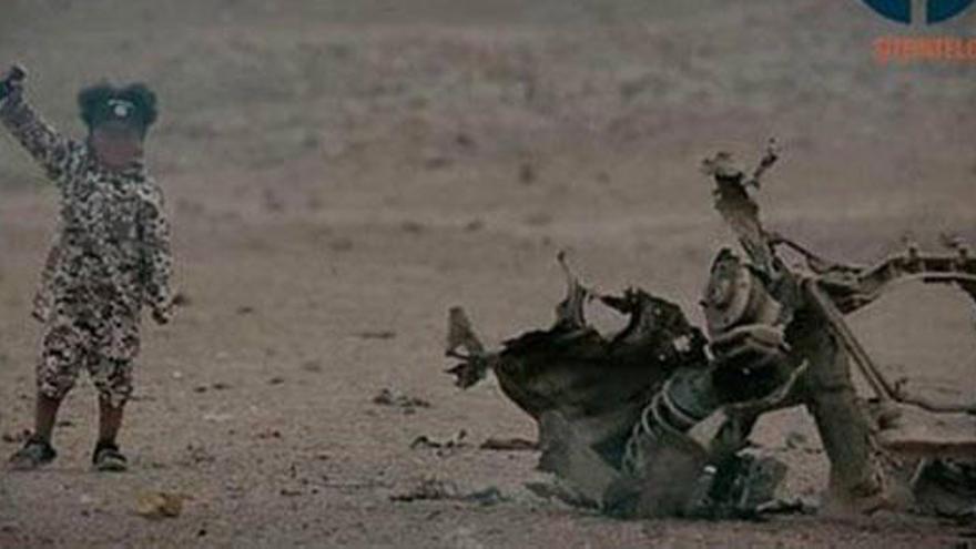 El niño, tras detonar el coche bomba.