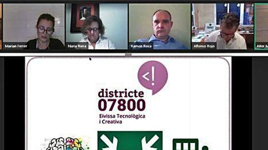 Presentación del proyecto &#039;Districte 07800&#039;, ayer, a través de videoconferencia.