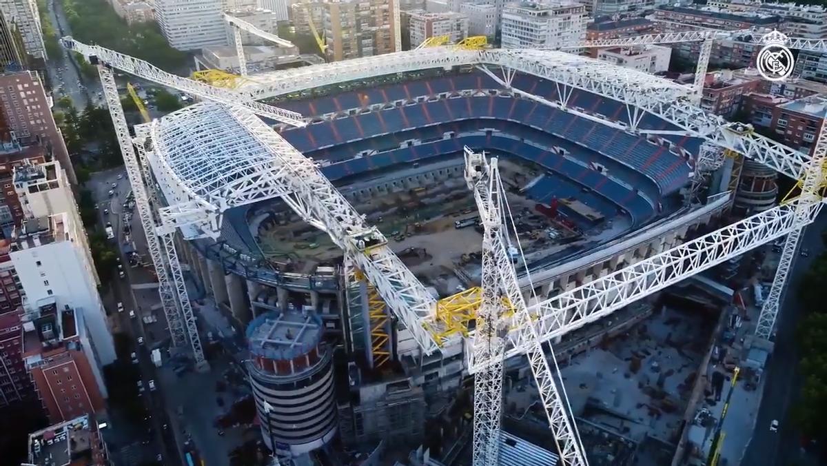 Así progresan las obras del nuevo Santiago Bernabéu