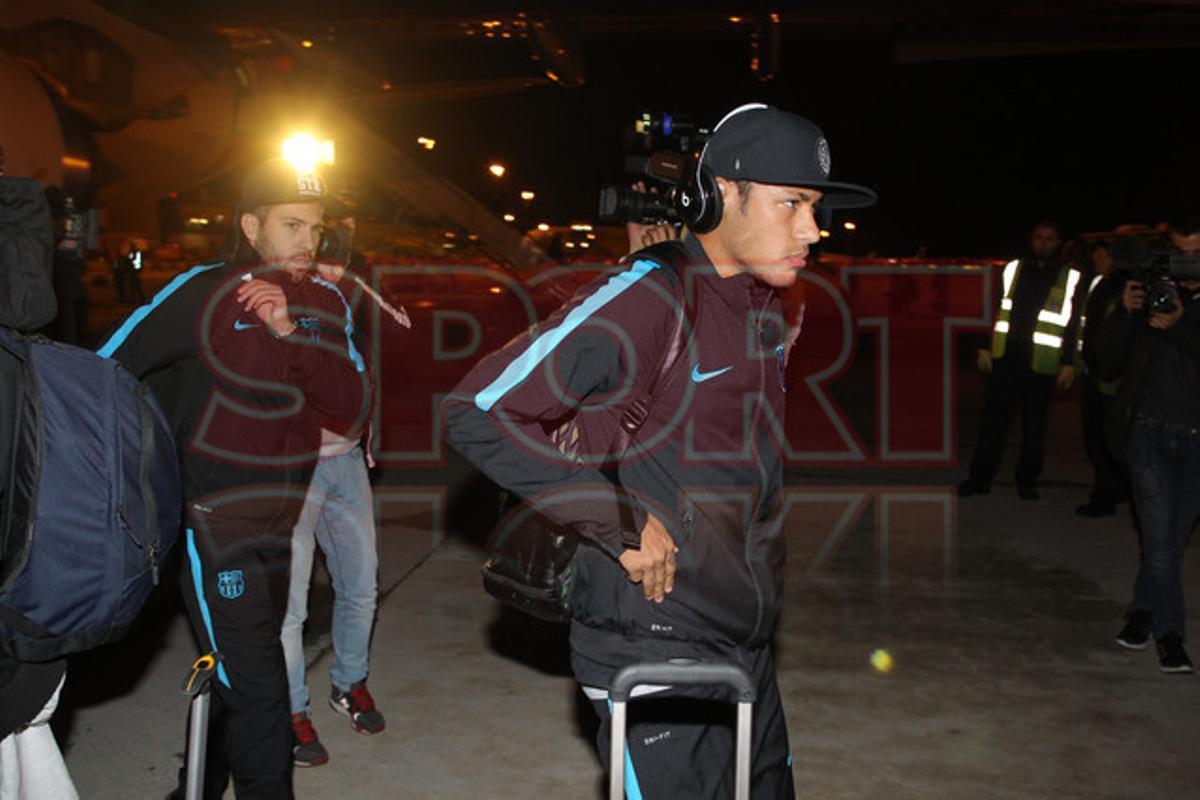 La expedición del Barça aterrizó de madrugrada