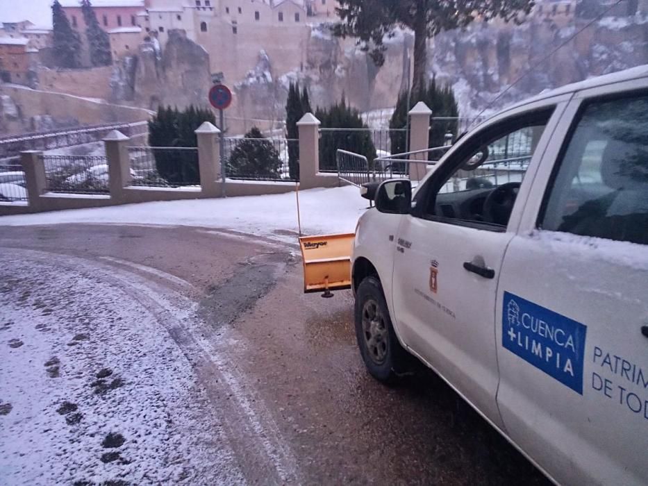 Schnee auf dem spanischen Festland