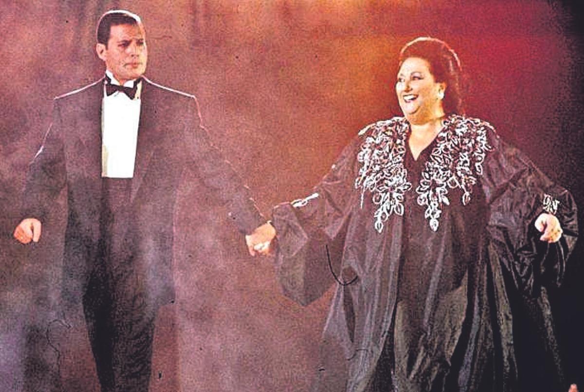 Montserrat Caballé y Freddie Mercury.