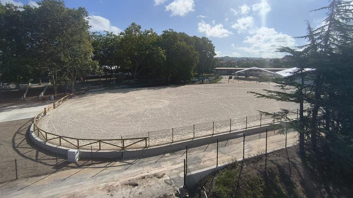 Aspecto de la nueva pista de entrenamiento de Las Mestas.