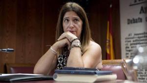 Madrid. 08.09.2025. La exmilitante socialista Leire Díez comparece en la comisión que investiga los contratos relacionados con el caso Koldo en el Senado