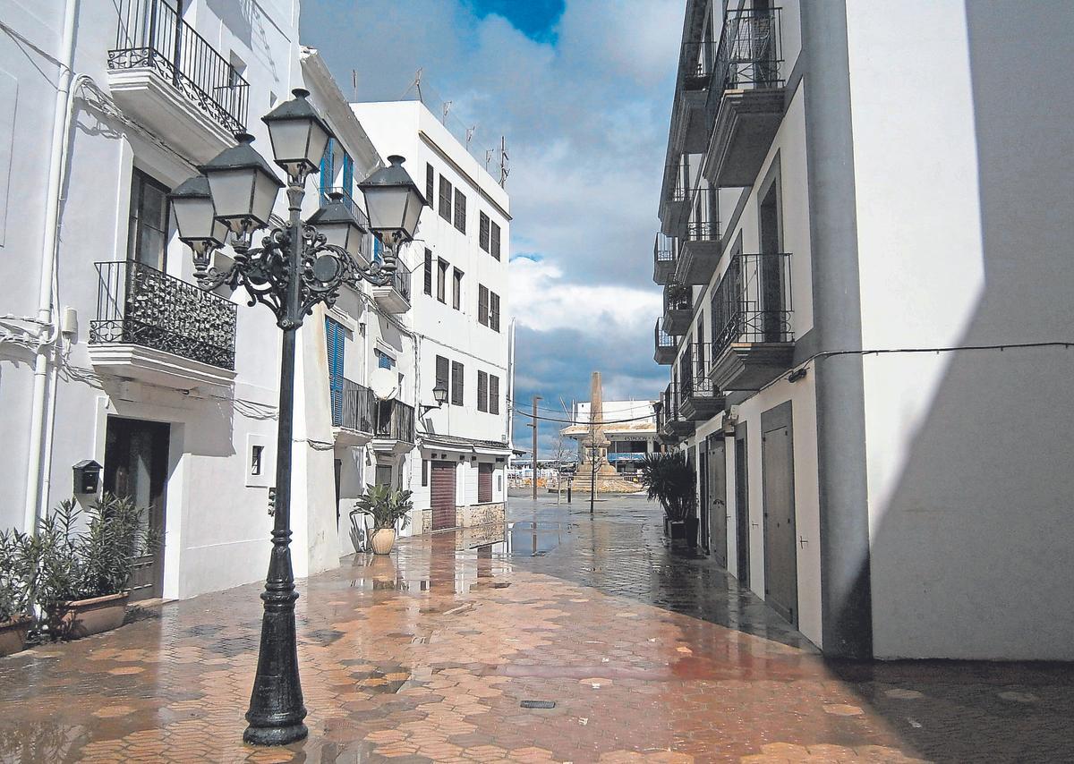 Carrer d’Antoni Riquer, abans del Marí Riquer, on el Cercle Catòlic va tenir la seu on impartia classes nocturnes a treballadors.