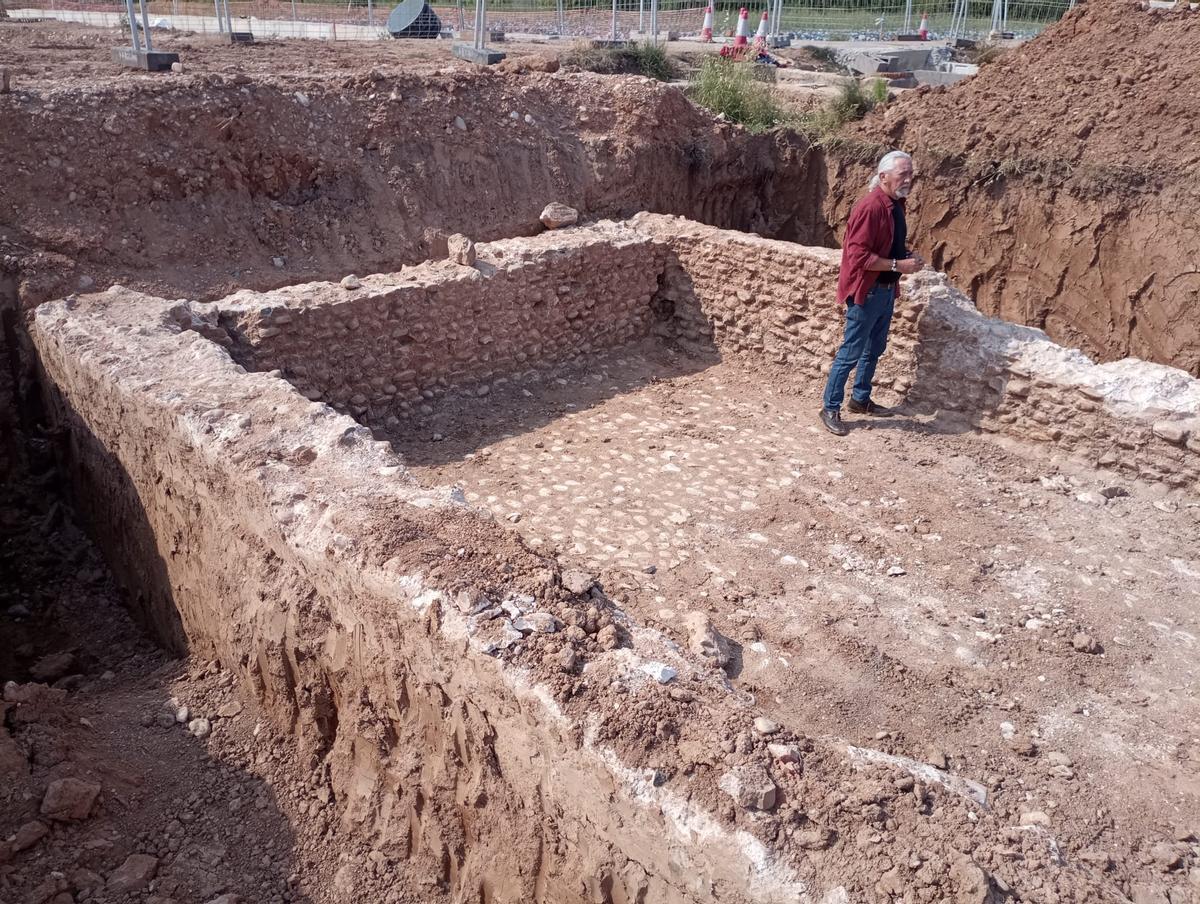 Balsa romana  descubierta en la huerta de Paterna.