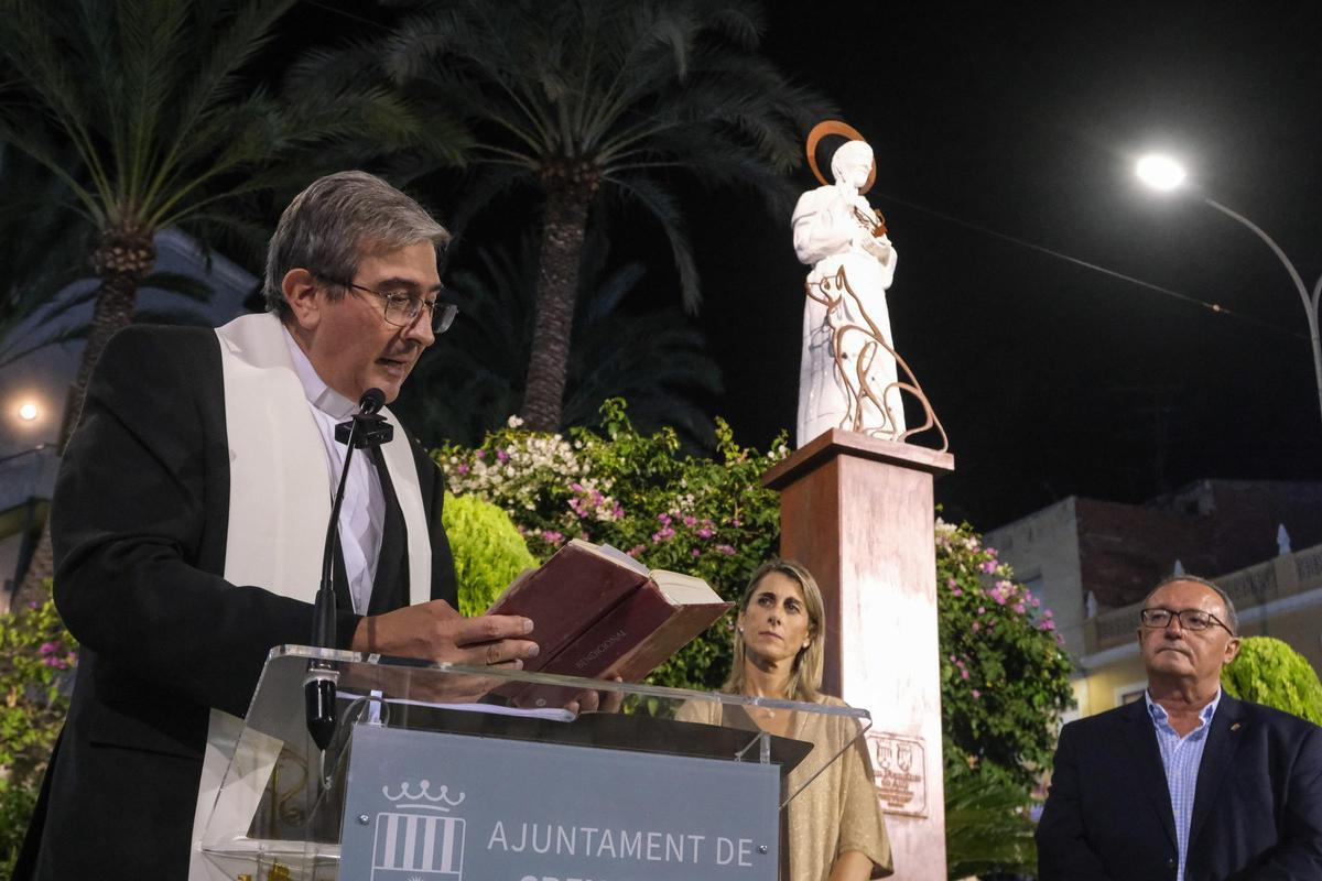 Así ha sido la inaguración y bendición de la nueva escultura de San Francisco de Asís en Crevillent