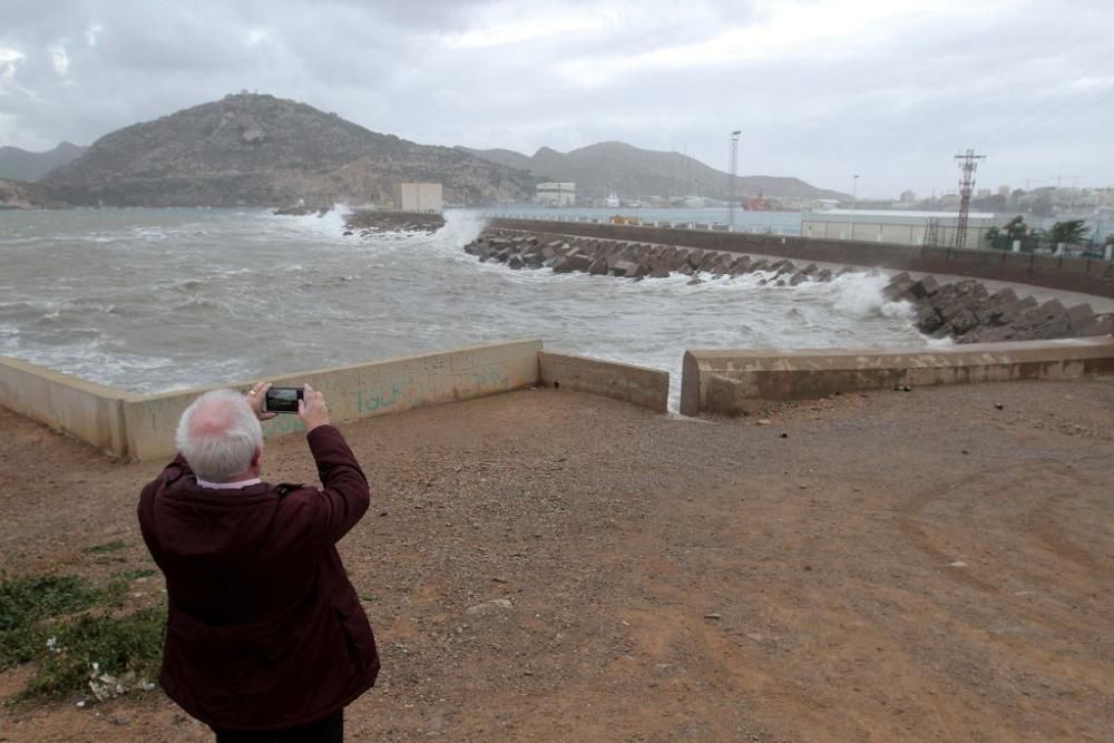 La borrasca Ana, a su paso por Cartagena