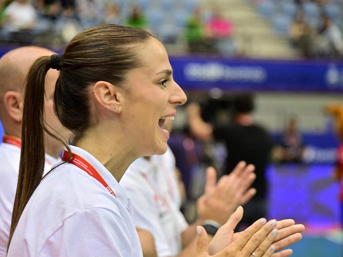 Bea Escribano, durante las semifinales de la Copa de la Reina.