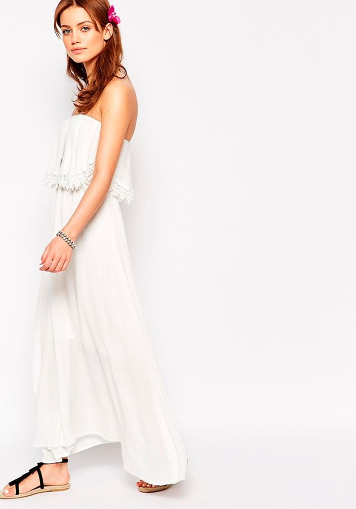 Vestido palabra de honor de Glamorous Petite para Asos (37,99€)