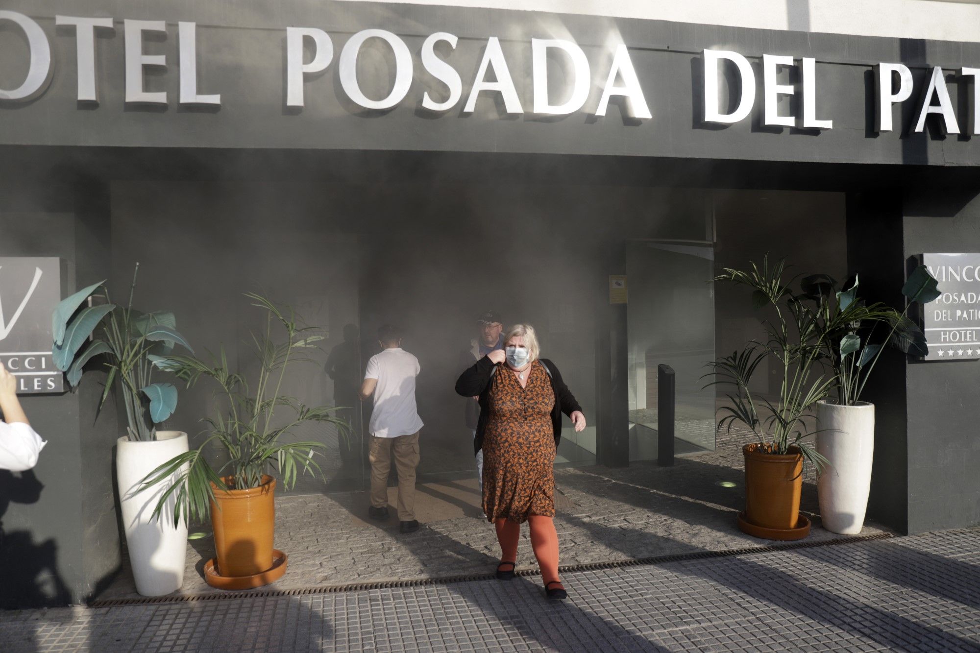 Incencio en el hotel Posada del Patio