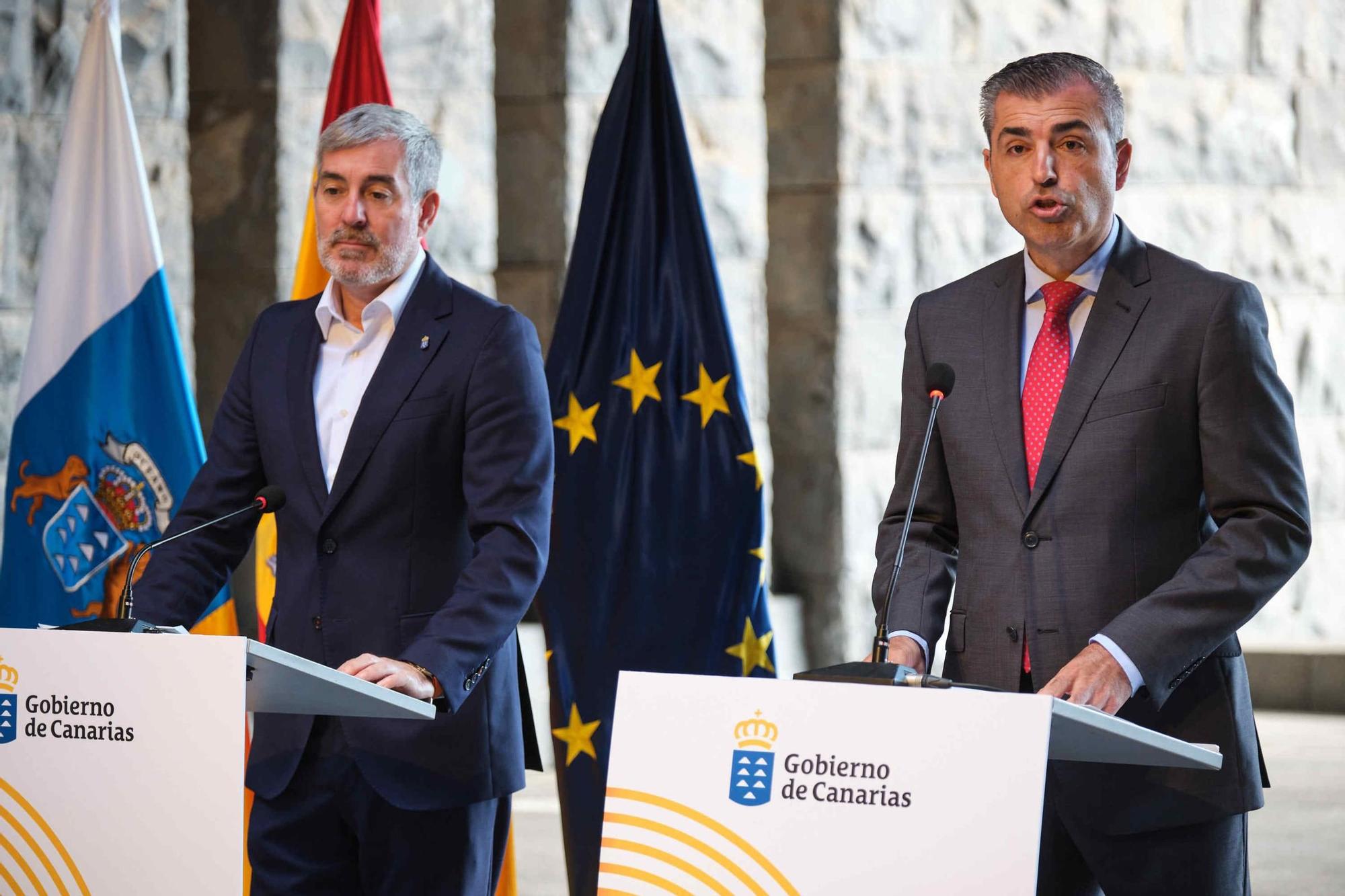 Fernando Clavijo y Manuel Domínguez hacen un balance de los primeros cien días de gobierno
