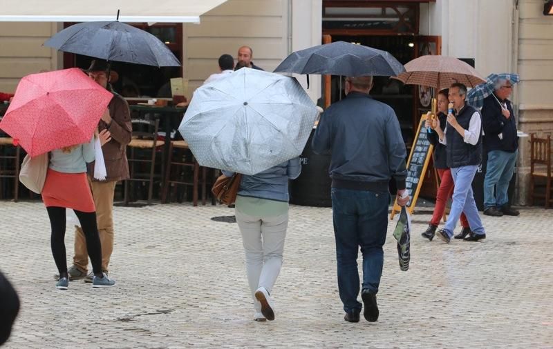 Fuertes lluvias en Málaga