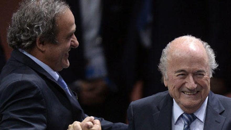 Blatter y Platini, en el último congreso de FIFA.