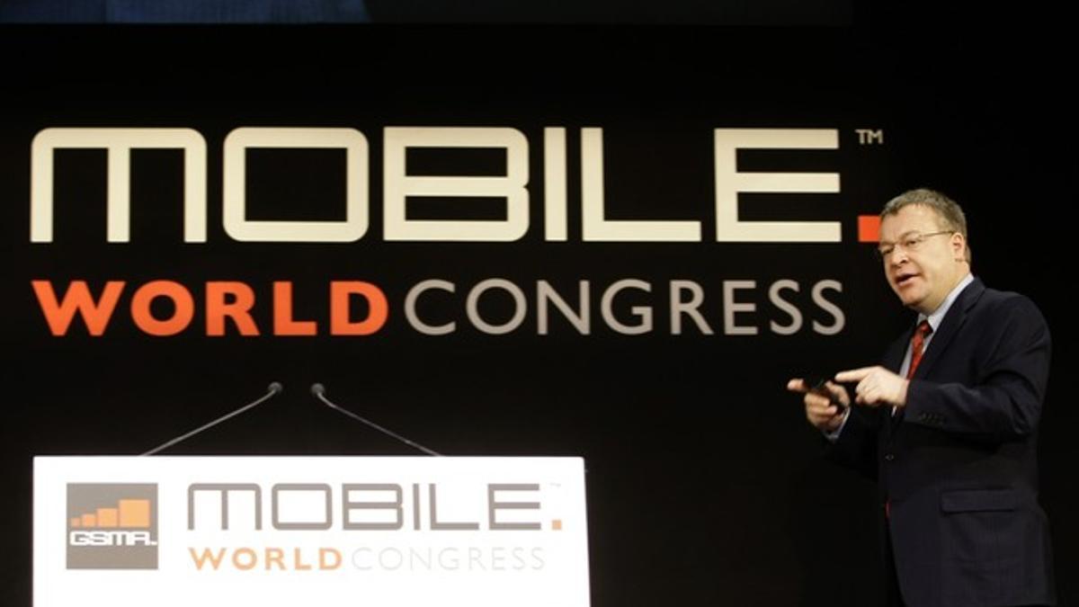 Stephen Elop, en el Mobile World Congress de de Barcelona en el 2011.