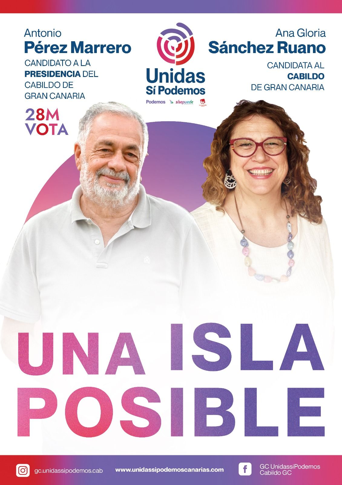 Carteles electorales de los políticos canarios en campaña