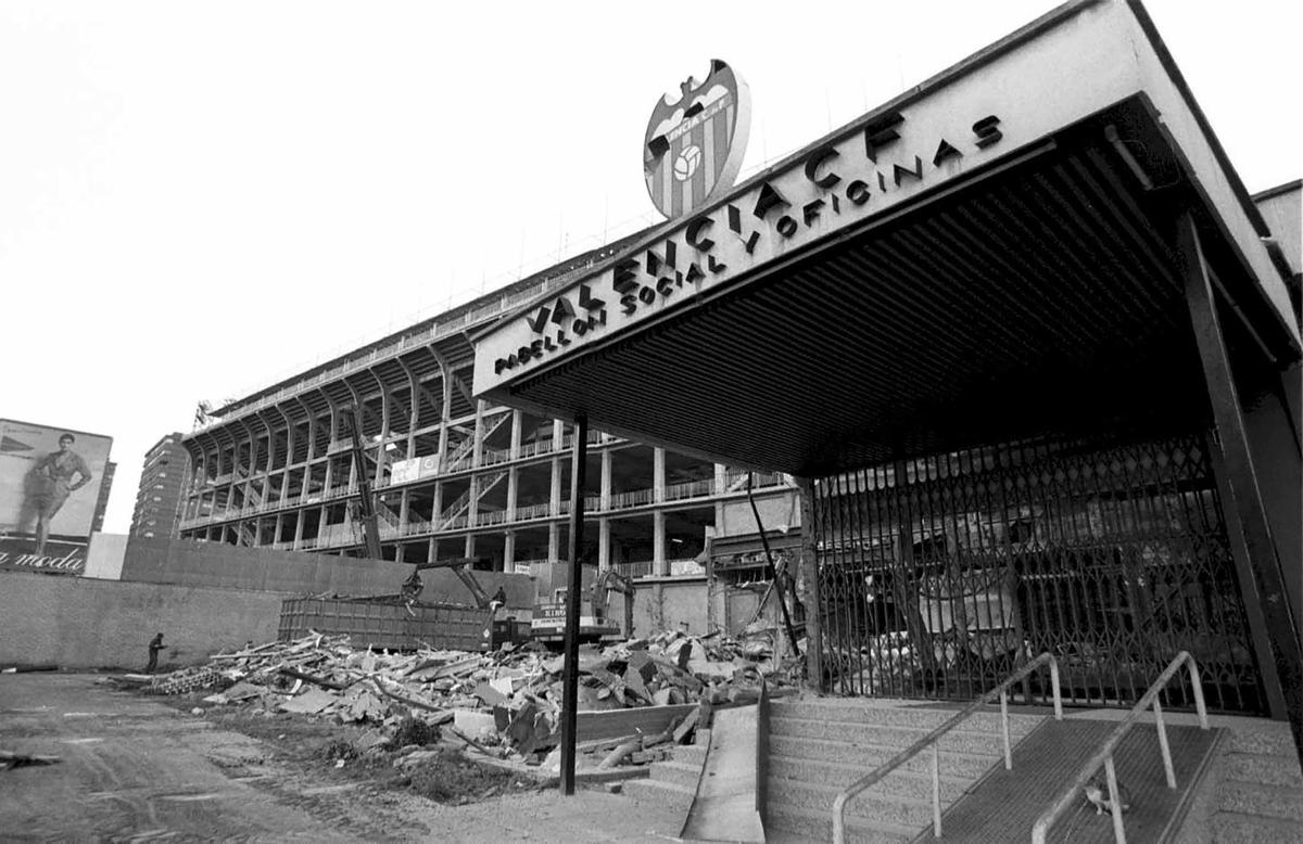 Mestalla en obras a lo largo de su historia Mestalla en obras a lo largo de su historia