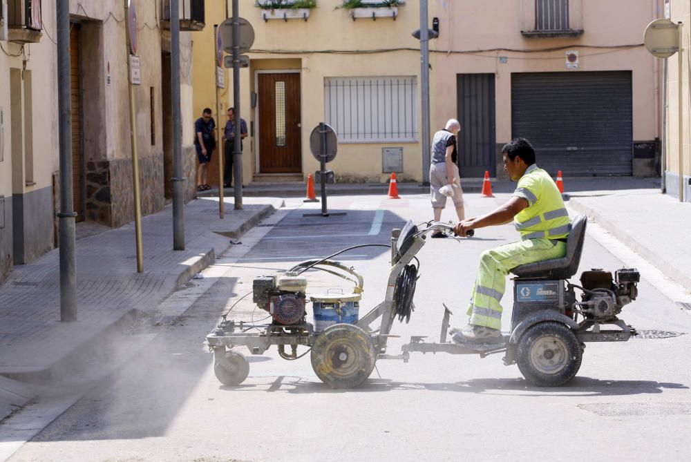 Preparació de les noves zones blaves i verdes de Salt