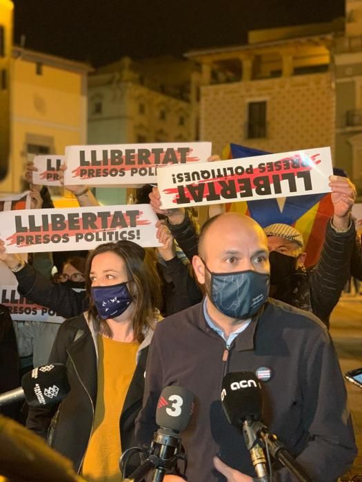 Protesta a Igualada per la detenció d'empresaris independentistes