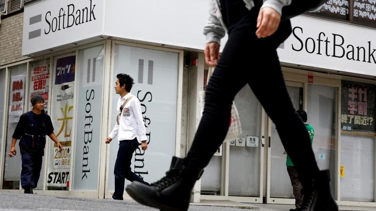 Oficina del banco japones Softbank en Tokio.