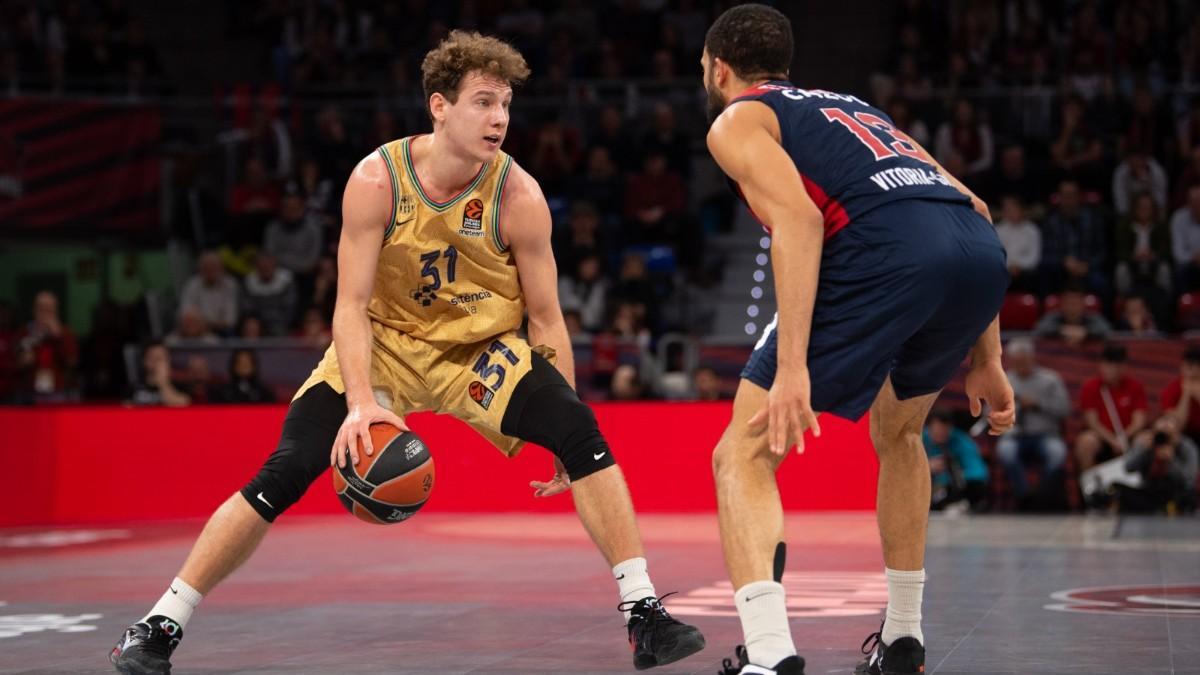 Rokas Jokubaitis, en el partido de Euroliga ante Baskonia