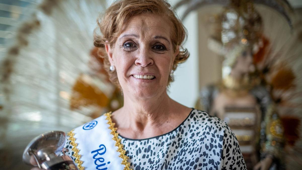 María Isabel García, reina del Carnaval de los Mayores de Tenerife