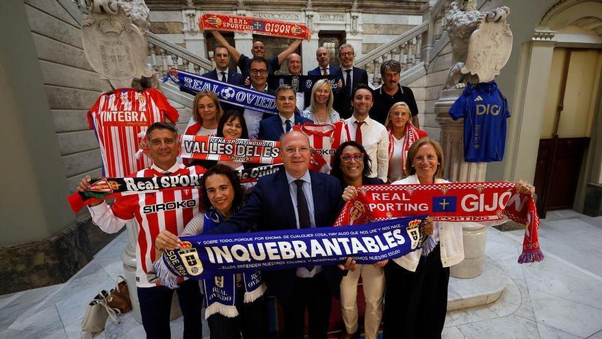 El derbi del reencuentro une a los políticos asturianos: "Vencerá Asturias"