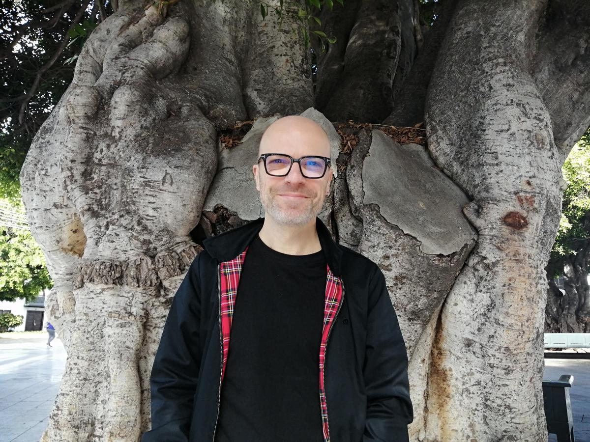 Diego Ameixeiras, este viernes en Los Llanos de Aridane, en el festival Aridane Criminal.