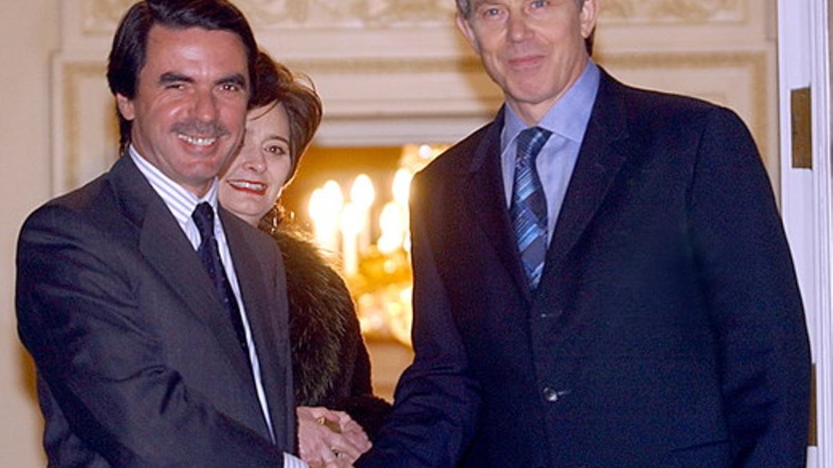 Tony Blair y Aznar