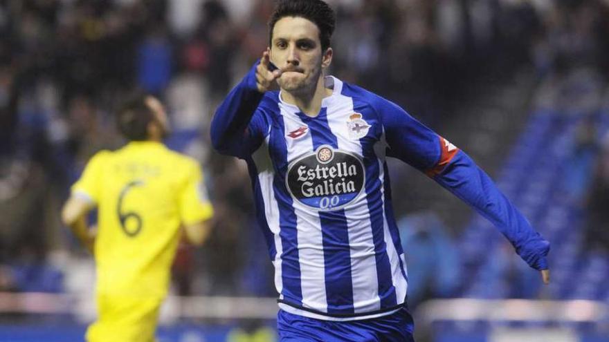 Luis Alberto celebra su gol de ayer contra el Villarreal.