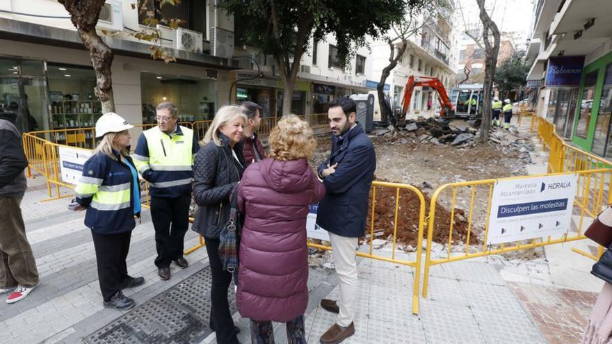 Ejecutan mejoras en calles del centro urbano de Marbella