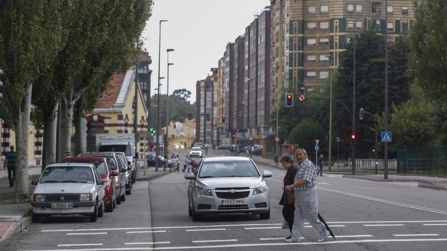 Un tramo de la calle Gutiérrez Herrero de Avilés