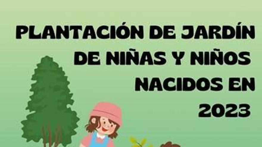 Plantación del jardín de los niños y niñas nacidos en el 2023