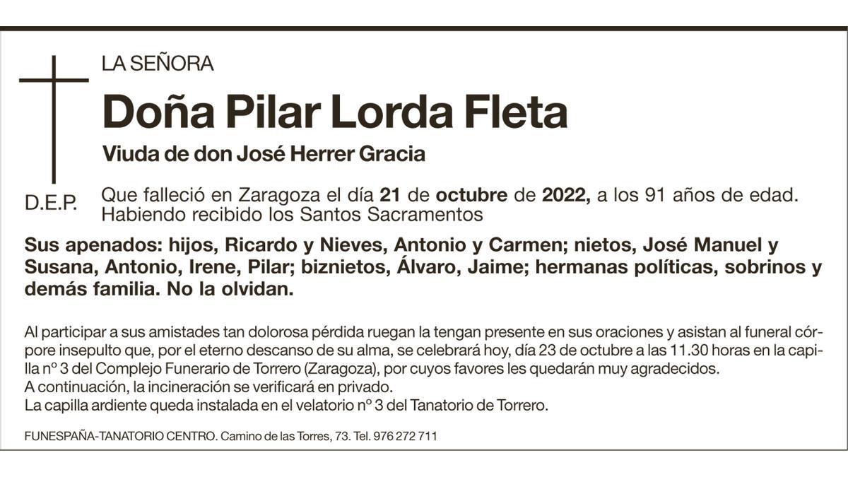 Doña Pilar Lorda Fleta