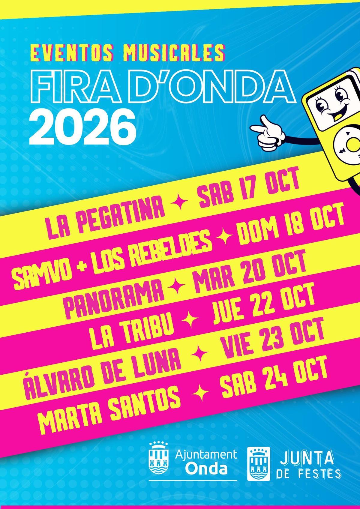 Conciertos de Fira d'Onda 2026 entre los que se encuentra la Orquesta Panorama, el martes 20 de octubre