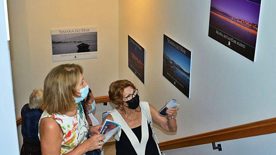 La exposición está en el interior del Concello de Moaña.