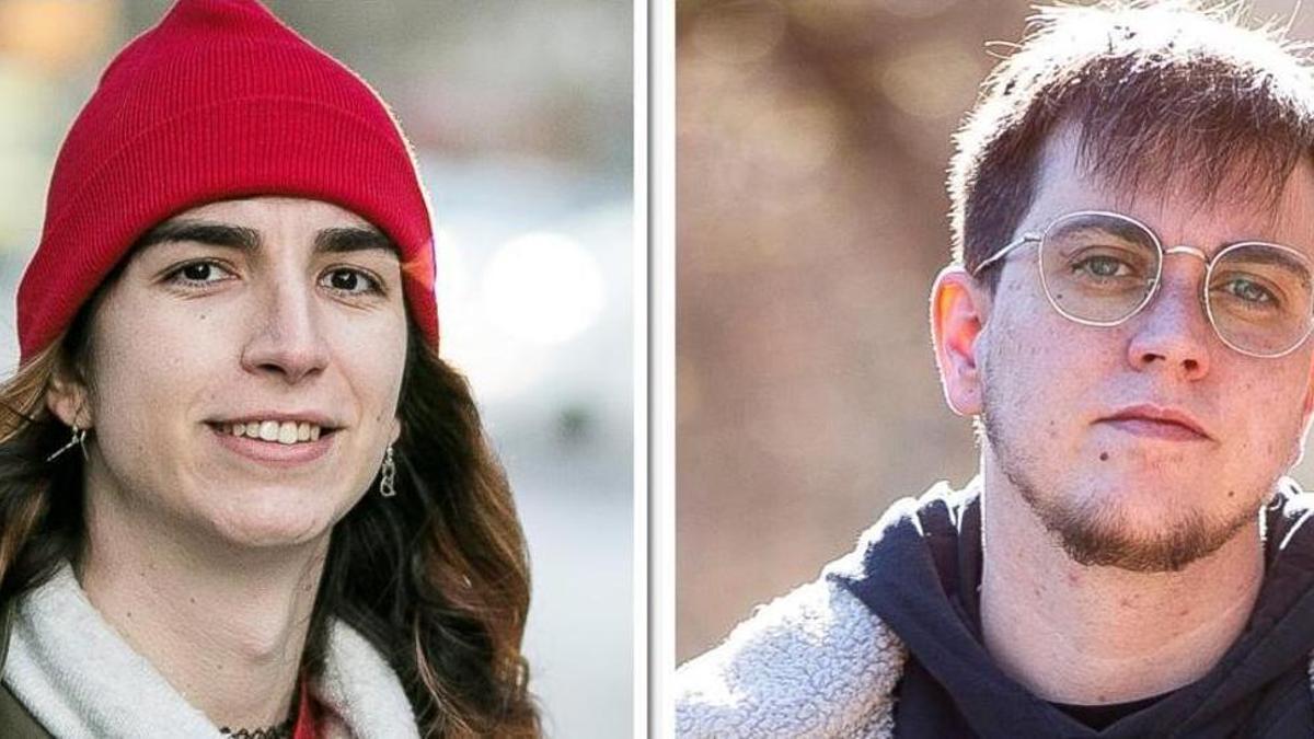 Èlia Surrell y Àlex Bixquert, dos jóvenes trans que llevan años esperando a ser operados en Cataluña.