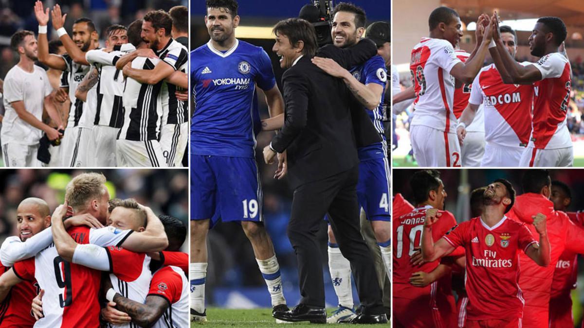 Juve, Feyenoord, Chelsea, Mónaco y Benfica acarician el título de liga