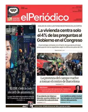 La portada de EL PERIÓDICO del 7 de febrero de 2026